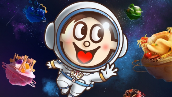 旺旺上线科幻小片，造了6个零食星球
