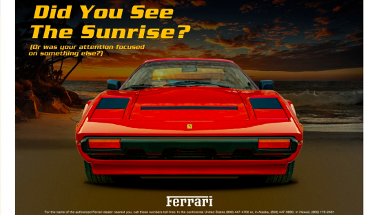 法拉利，文案很犀利~