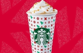 星巴克圣诞杯，画风有点可爱！