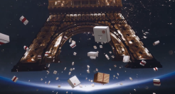 香奈儿圣诞梦幻短片：埃菲尔铁塔飞进太空，带着礼物满载而归