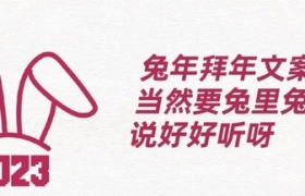 兔年拜年文案，当然要兔里兔气，说话好听啊