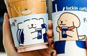 瑞幸 x 线条小狗惊喜联名，情人节上演《修狗爱情故事》