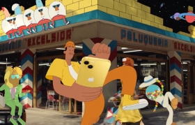 iPhone 14全新配色宣传片，走入明黄色插画世界