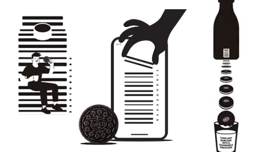 牛奶反向带货奥利奥，增添全新广告语“扫一扫”