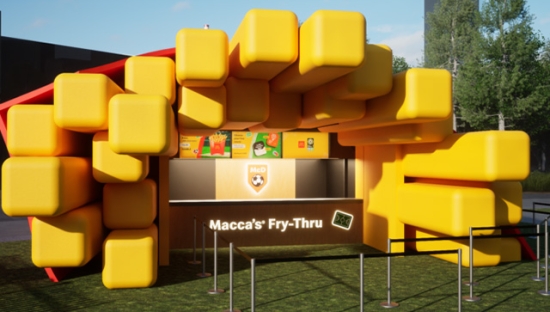麦当劳在巨型薯条里开了家店，为2023女足世界杯应援