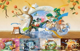 淘宝双11品牌联名海报，18家奇趣店铺上线