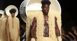 泡面人时装秀，设计离谱又炸裂！