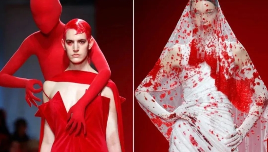 中式恐怖美学！中国设计师用“泣血新娘”，惊艳巴黎时尚圈！