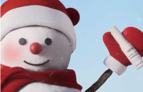 科颜氏CGI动画：哈尔滨雪人不笑了、蒙娜丽莎皮肤干裂……