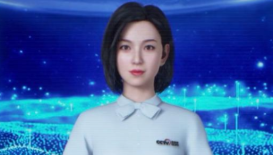 央视网携手百度智能云打造的AI女主播亮相全国两会