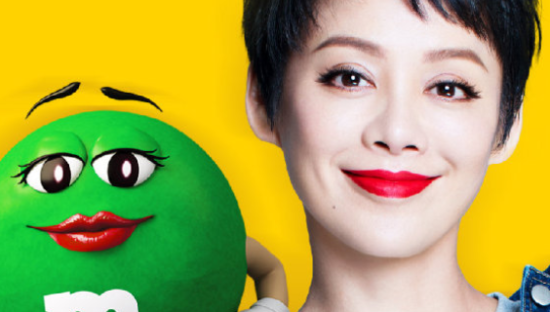 宁静靠“撞脸”拿下M&M's豆代言