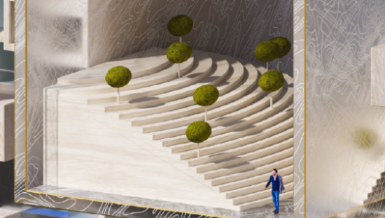 天猫请青山周平设计了一栋楼，概念海报有点酷