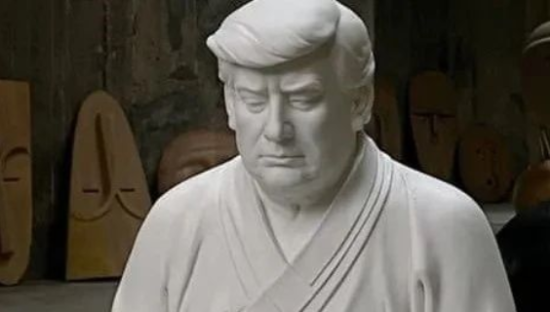 活久见！特朗普佛像「西天懂佛」火到海外！网友：放下屠刀立地成佛？