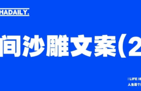 人间沙雕文案