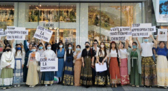 Dior“抄袭”马面裙后续，留学生上街抗议：停止文化挪用！网友：我们的传统文化，不能被偷！”