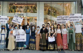 Dior“抄袭”马面裙后续，留学生上街抗议：停止文化挪用！网友：我们的传统文化，不能被偷！”