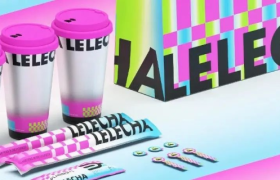 乐乐茶品牌设计升级？！超炫荧光渐变新包装演绎先锋美学！