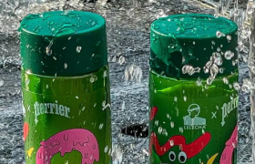 乐乐茶x巴黎水联名上新！涂鸦风设计超in！