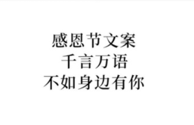 感恩节文案：​千言万语，不如身边有你