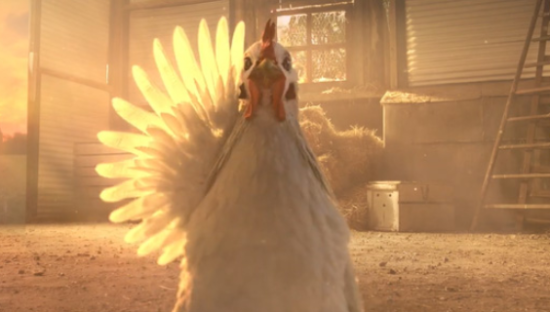 法国肯德基广告：高卢雄鸡，复刻进球庆祝名场面