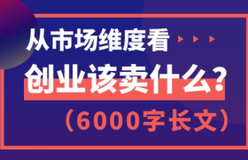 狐狸：从市场维度告诉你：创业该卖什么......（6000字长文）