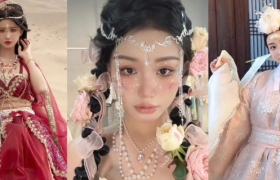 “景点公主”打卡照生意，走红抖音小红书