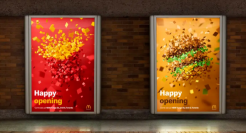 麦当劳新海报，设计很“炸裂”！