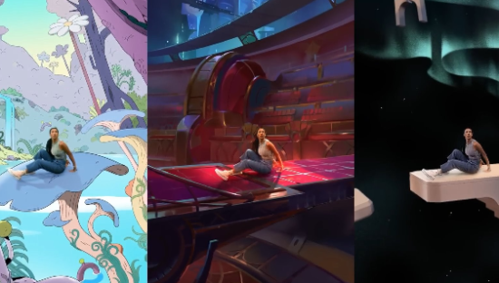 苹果创意广告，背景毫无违和感