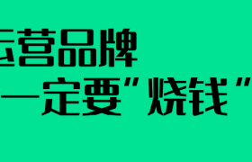 运营品牌一定要“烧钱”？