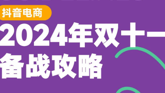 电商行业：2024年抖音电商双十一备战攻略报告