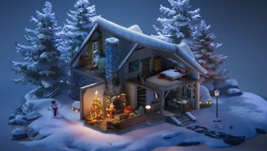 爱彼迎首支圣诞广告，动画片风格，超丝滑！