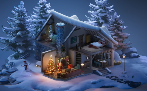 爱彼迎首支圣诞广告，动画片风格，超丝滑！